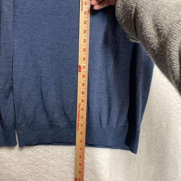 Paul Smith Sweater Medium Blue Merino Wool Silk Cashmere Blend Made in Italy - Picture 3 of 10